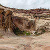 A small side canyon feeding into Lower Muley Twist Canyon.