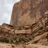 Massive towers made of Kayenta Sandstone watching over Lower Muley Twist Canyon.