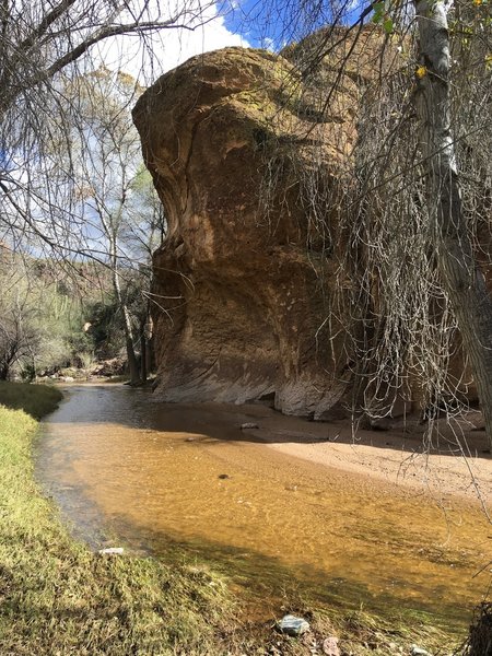 Rock formations along the creek.