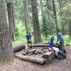 Campsite approximately 5 miles from lower trailhead. Near junction of Coyote Creek and North Fork Umatilla River.