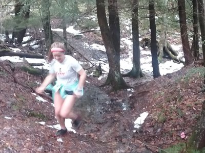 Little bit of snow and mud can't stop us from enjoying the trail!