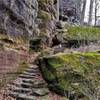 Old rock stairs just past Ox Lot.