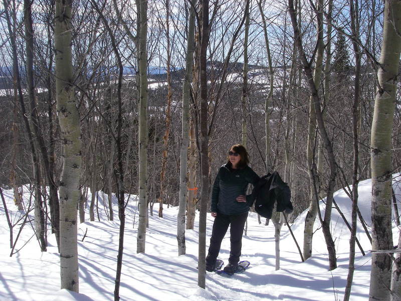 Donna on D6 after the steepest part of the trail completed.