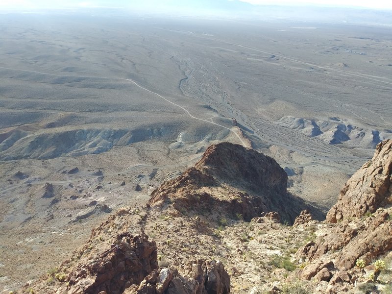 Looking north-northwest off of the finishing section. Pictured is the main ridge on Boundary Cone.