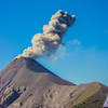 View of Volcán de Fuego from Las Terrazas on the SE slope of Acatenango