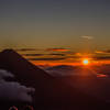 Volcán de Agua at sunrise from Las Terrazas on the SE slope of Acatenango.