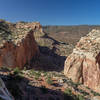 The mouth of Capitol Gorge from the Golden Throne Viewpoint