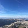 View from the summit of Mount Wright looking to the west into the Bob Marshall Wilderness.