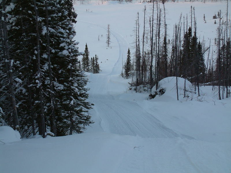 When you climb up, it's fun going down. On Colin's Heritage Trail before merging with the "Overland Route".
