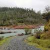 Perfect river side picnic bench at Oregon Bar, right below the Cardiac and Bypass trails.