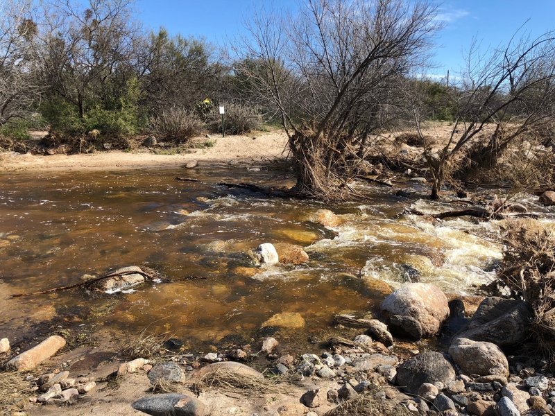 Bear Creek Crossing after the snow and heavy rain fall