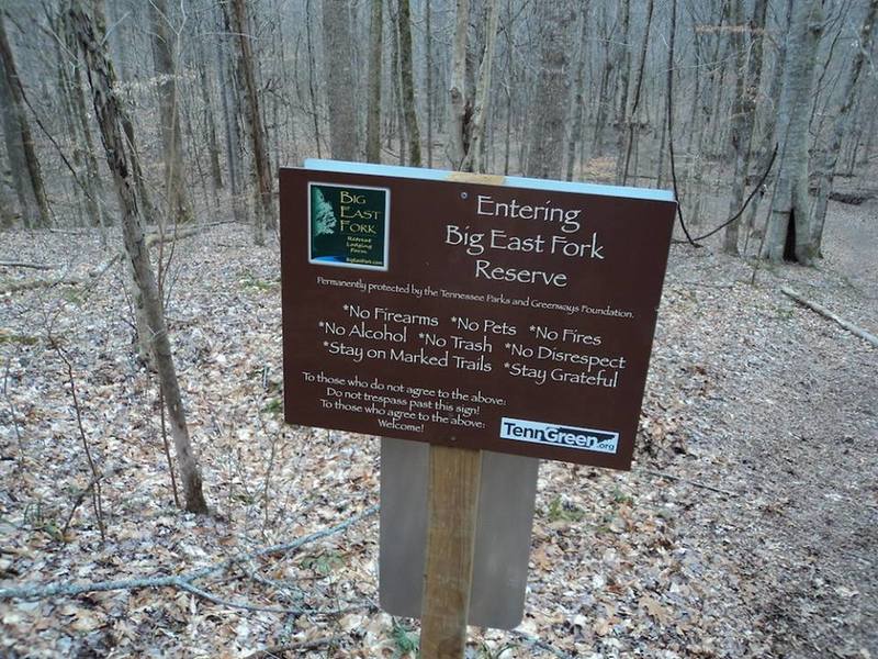 Entering the Reserve from the Dry Creek Trail. The sign says it all...