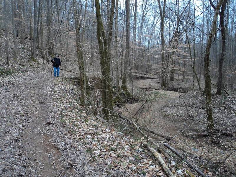 Dr. Love scoping out the dry bed of the Bg East Fork. It's probably quite impressive during heavy rains.