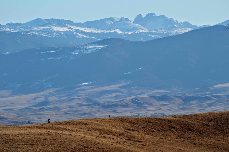 Looking Southwest towards the Bighorn Mountains. Black Tooth Mountain stands over 13,000' high.