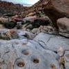 These are some of the 'morteros' or grindstones, you find along the trail