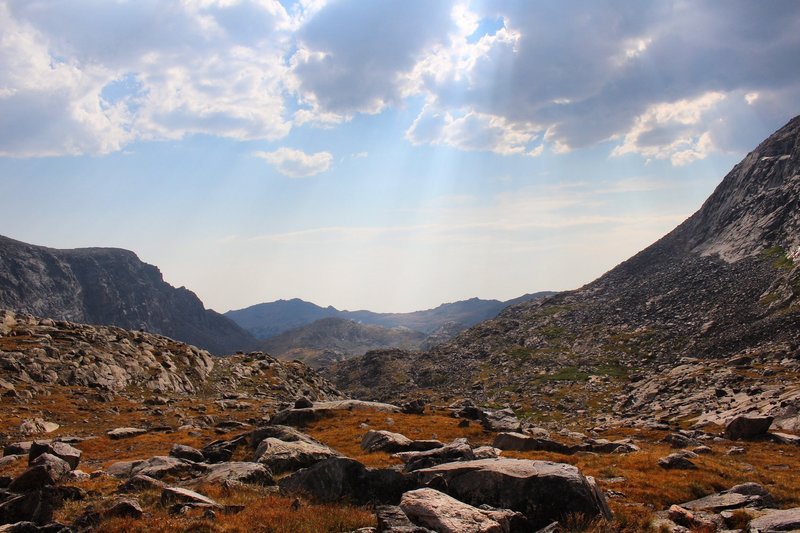 The view near Florence Lake back down Florence Canyon