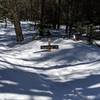 Plymouth Mountain. Trail Junction with deep snow pack. March 9, 2019