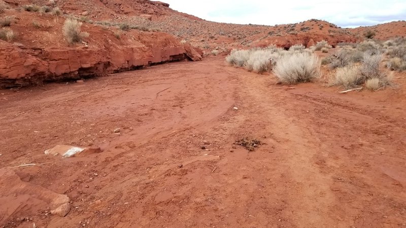 The trail sometimes cross a dried-up-river so watch out when it rains.