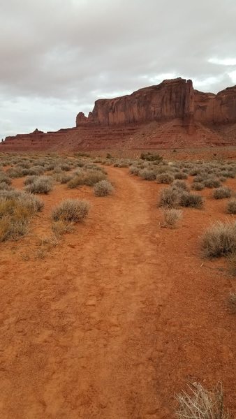 The trail is normally dry and the dirt is very very fine.