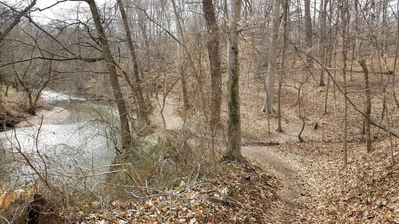 Heading south from Calvert Street Trail entrance