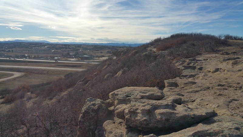 Looking west toward I-25 from the Bench Spur.