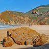 Grey Whale Cove and Look-Out Point from south end of beach.