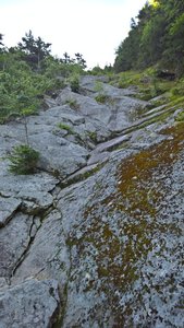 Climbing the North Slide on Tripyramid.