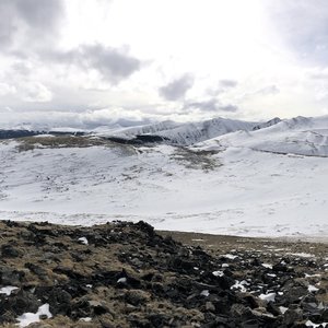 View from the peak of St. Mary's Glacier