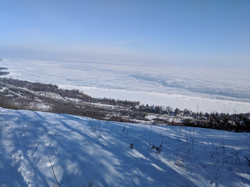 View of Georgian Bay from top of Escarpment