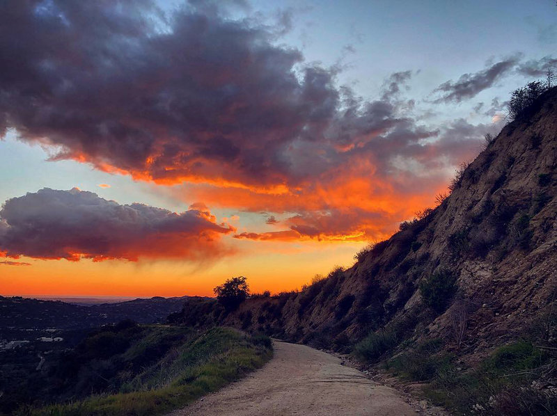 Sunset on Brown Mountain Road.