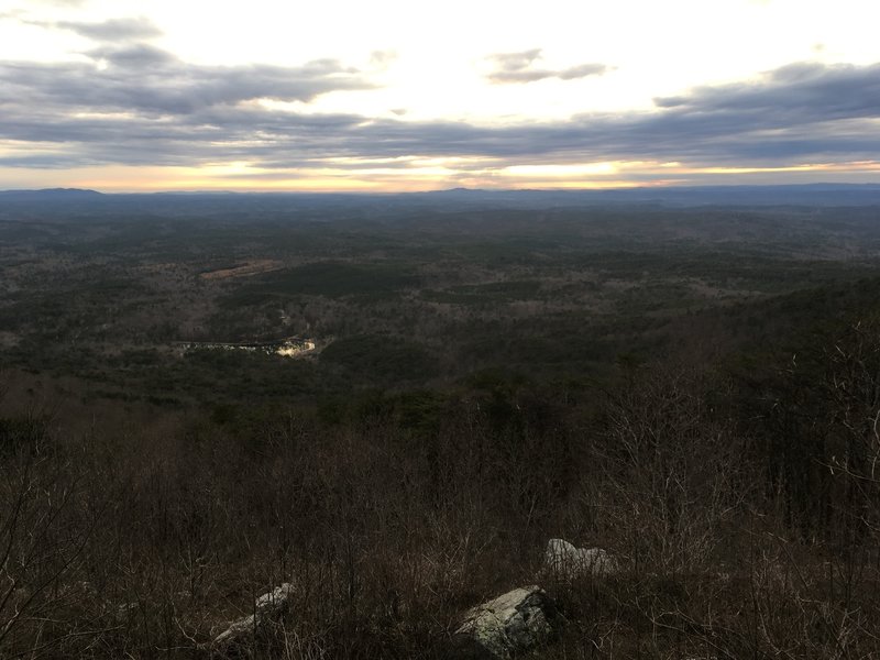 End of winter sunset