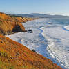 Pacifica bluffs to Montara Mountain from below the Mussel Rocks parking area