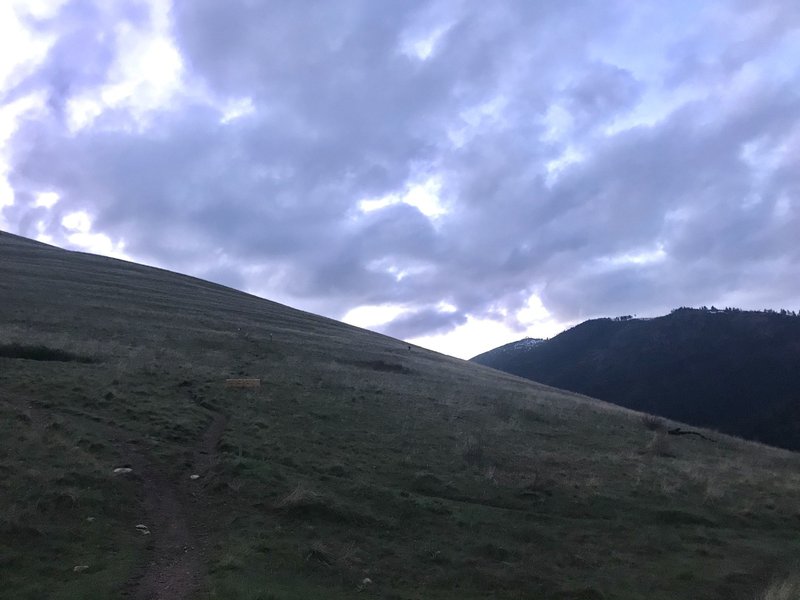 Start of the singletrack climb up Jumbo