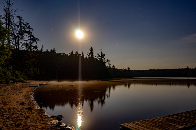 Moon Rising Over Moss Lake