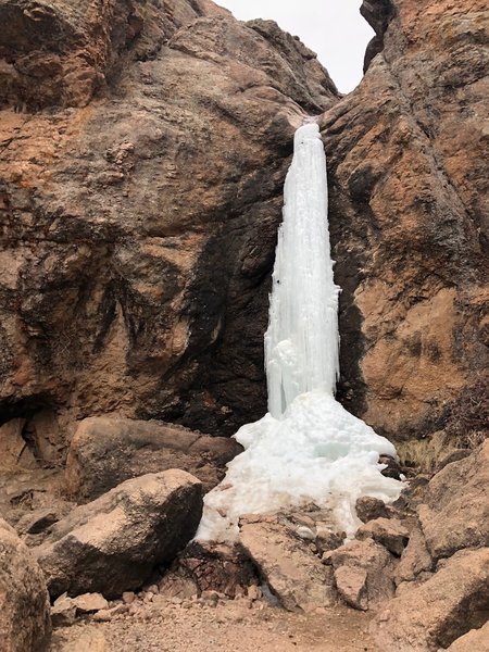 Horsetooth Falls in the winter