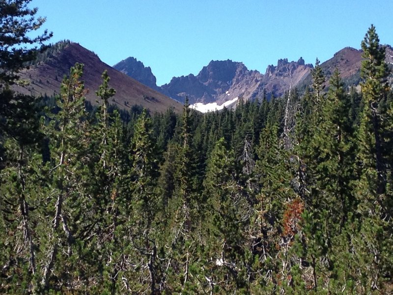 The belly of BrokenTop Mountain.