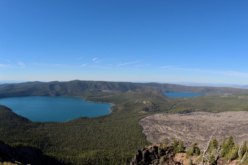 Paulina Lake, East Lake and Big Obsidian Flow