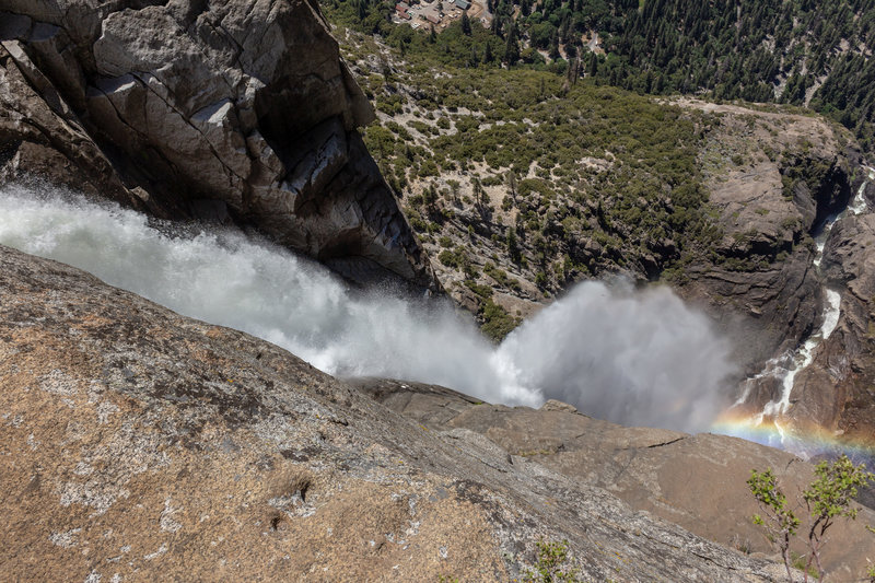 The view vertically down Upper Yosemite Falls is not for the faint hearted