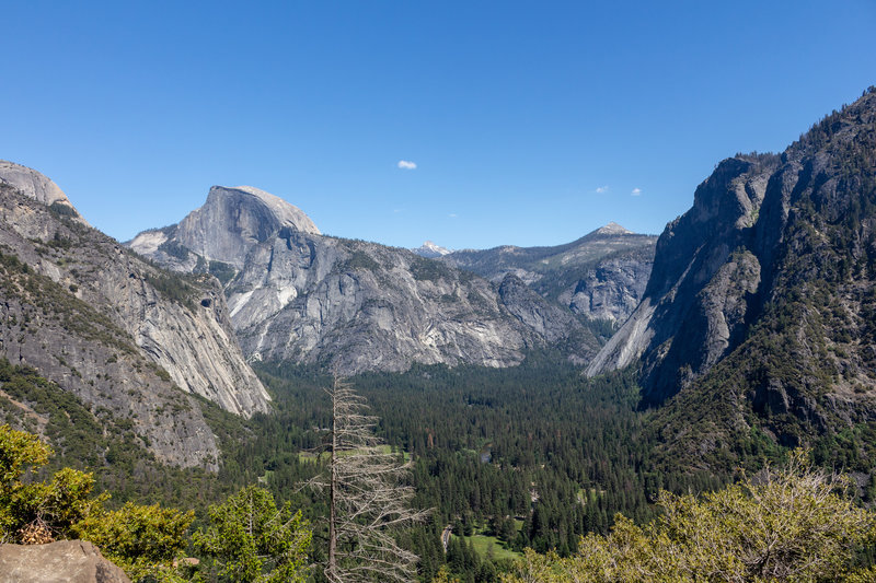 Glacier Point and Half Dome on a sunny June afternoon