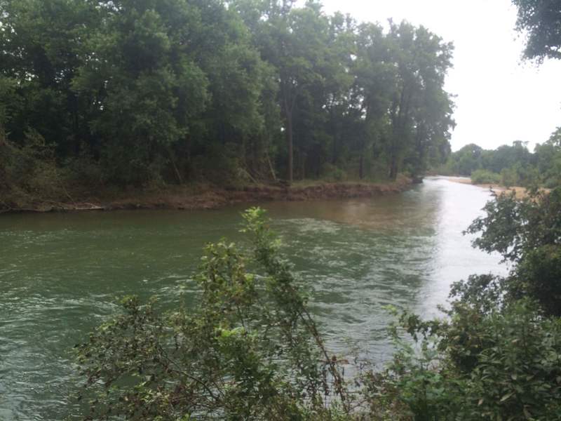 A more open view of the river from the West Loop.  You may occasionally see people floating down in kayaks or canoes during the warm summer months.