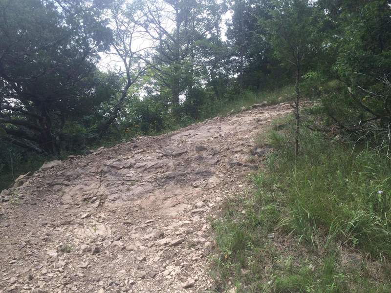 A switchback corner on the West Loop.  *Warning* these rocks are VERY slippery when they are wet.