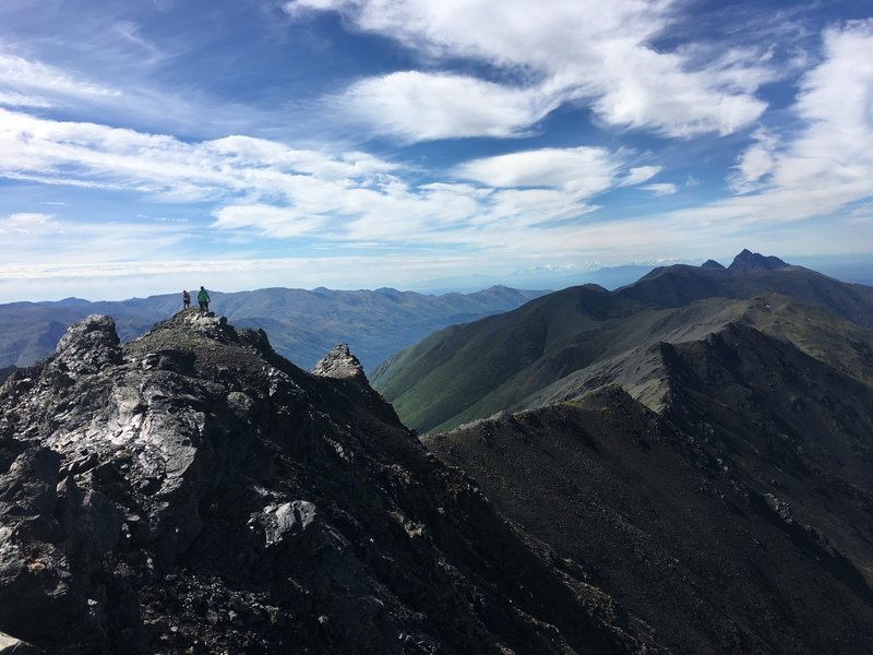 View of the Eklutna High Ridge from Yudikench Peak.