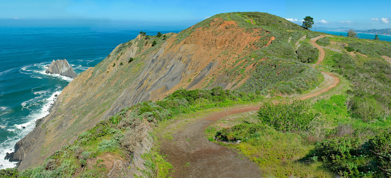 Bluff Trail to Pedro Point with San Pedro Rock below.