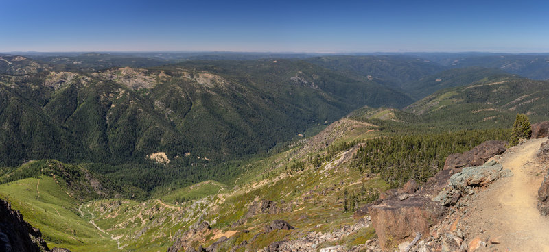 Southwestern view from Sierra Buttes across Tahoe National Forest