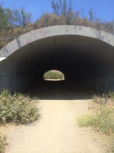 This underpass goes to a place called Clews Ranch.