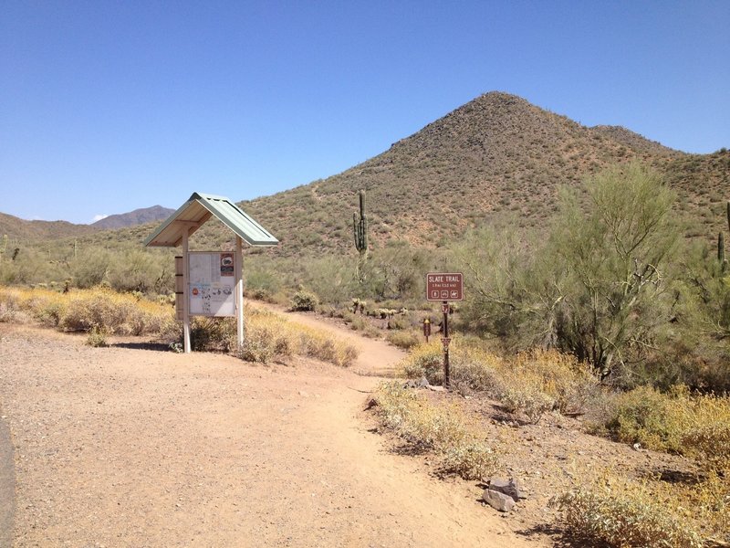 Trailhead for the Slate Trail.