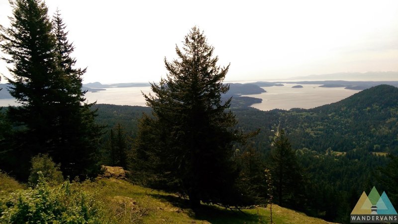 Looking out across the sound from Orcas Island.