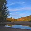 Looking up the Agua Fria. The river was sinking at this point, allowing a dry crossing just downstream.