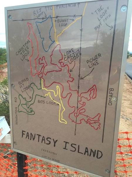 Lone Cactus trailhead entrance to Fantasy Island.
