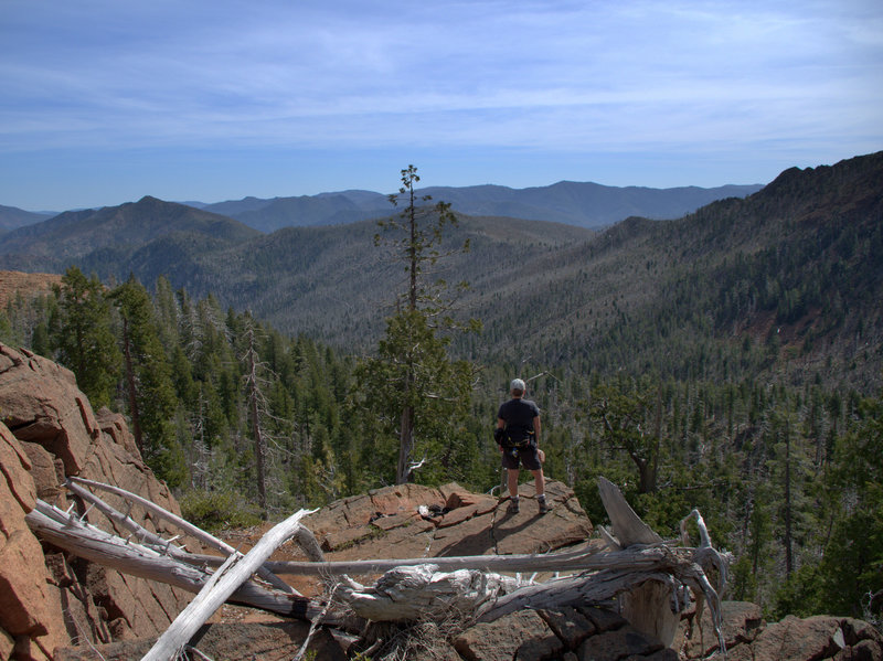 Looking east over the Kalmiopsis Wilderness from Vulvan Lake